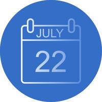 July Flat Bubble Icon vector