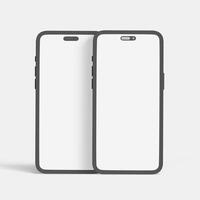 Clay phone mockup 3d render illustration photo