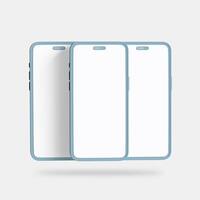 Clay phone on white background 3D illustration photo