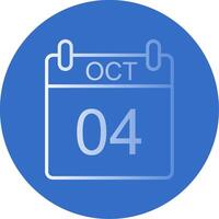 October Flat Bubble Icon vector