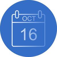 October Flat Bubble Icon vector