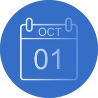 October Flat Bubble Icon vector