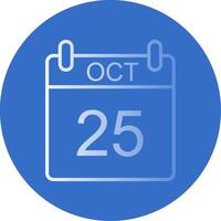 October Flat Bubble Icon vector