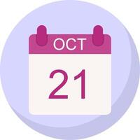 October Flat Bubble Icon vector