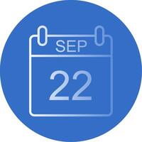 September Flat Bubble Icon vector