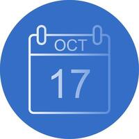 October Flat Bubble Icon vector