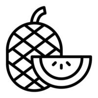 Cantaloupe Line Icon Design vector