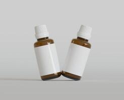 cuentagotas botella Bosquejo - blanco etiqueta en blanco o brillante antecedentes foto