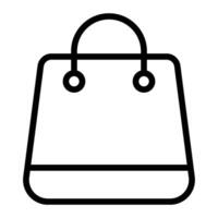 Grocery Bag Line Icon Design vector