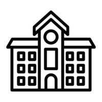 School Line Icon Design vector