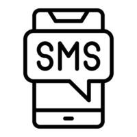 SMS línea icono diseño vector