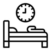 Bed Time Line Icon Design vector