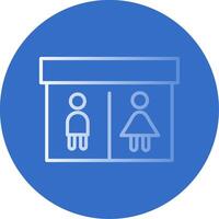 Public Toilet Flat Bubble Icon vector