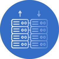 Data Center Flat Bubble Icon vector