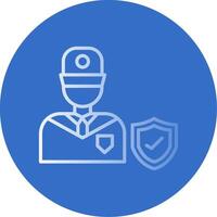Security Official Flat Bubble Icon vector