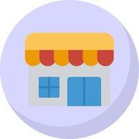 Supermarket Flat Bubble Icon vector