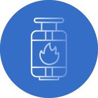 Gas Cylinder Flat Bubble Icon vector