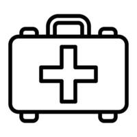 First Aid Kit Line Icon Design vector