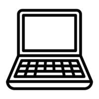 ordenador portátil línea icono diseño vector