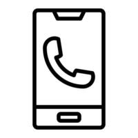 Phone Line Icon Design vector