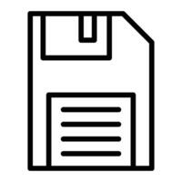 Floppy Disk Line Icon Design vector