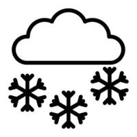 Snow Fall Line Icon Design vector