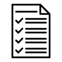 Checklist Line Icon Design vector