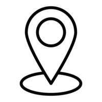 diseño de icono de línea de ubicación vector