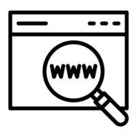 Web Search Engine Line Icon Design vector