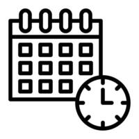 Schedule Line Icon Design vector