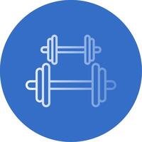 Dumbbell Flat Bubble Icon vector