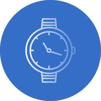 Watch Flat Bubble Icon vector