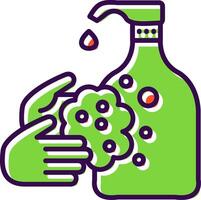 Hand Wash filled Design Icon vector