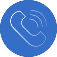 Phone Flat Bubble Icon vector