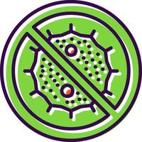 Bacteria filled Design Icon vector