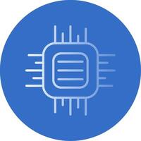 Cpu Flat Bubble Icon vector