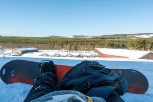 Snowboarder's Point of View photo