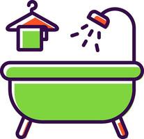 Bathtub filled Design Icon vector