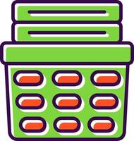 Laundry Basket filled Design Icon vector