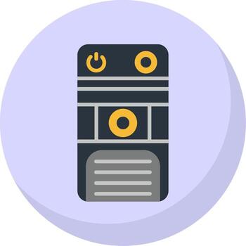Cpu Flat Bubble Icon vector