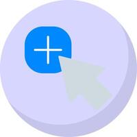 Mouse Cursor Flat Bubble Icon vector