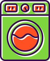 Washing Machine filled Design Icon vector