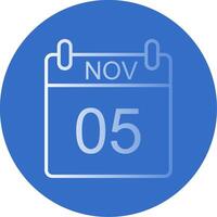 November Flat Bubble Icon vector