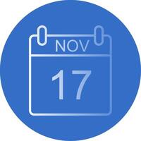 November Flat Bubble Icon vector