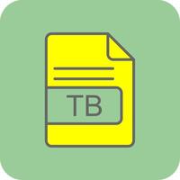 TB File Format Filled Yellow Icon vector