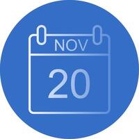 November Flat Bubble Icon vector