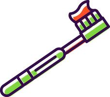 Toothbrush filled Design Icon vector