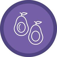 Avocado Line Multi Circle Icon vector