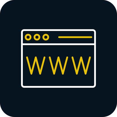 Website Line Red Circle Icon