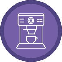 Coffee Machine Line Multi Circle Icon vector